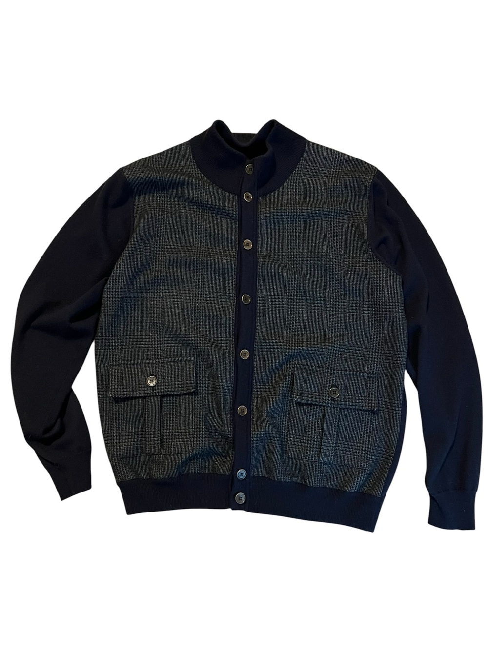 Bugatti Long Sleeve Button-up Knit Sweater M Size (47)